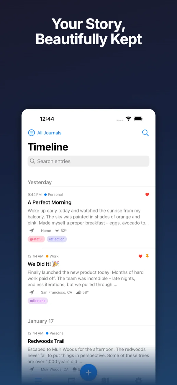 Love Today Timeline View